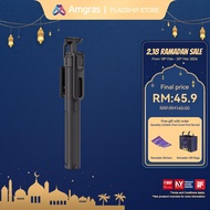 Amgras Tripod S02 Tripod Mudah Alih untuk Telefon Bimbit dengan 360 °   Putaran dan Pelarasan 1750mm