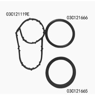 03C121119E 03C121665 03C121666 Coolant Pipe Thermostat Housing Gasket Set O-Ring Seal Audi Volkswage