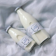 COMBO of 10 1 LITER ROUND GLASS BOTTLES WITH TIN LID (1000ML - 1L BOTTLE)