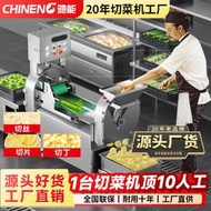 馳能電動切菜機商用全自動多功能食堂大型雙頭切絲切片切丁機器