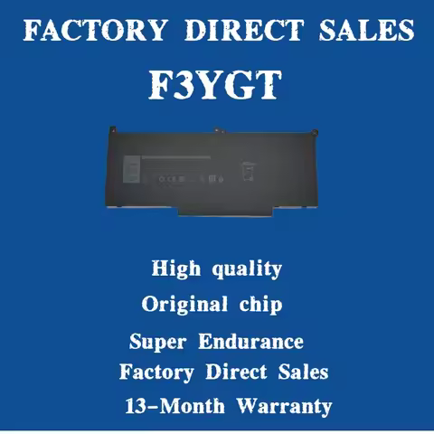 Factory Direct Sale F3YGT for Dell Battery Latitude 7480 12 13 7000 7280 7290 E7280 E7290 E7380 E739