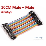 Arduino Jumper Wire 1P-1P 2.54mm Male to Male 10cm 40Ways For IoT