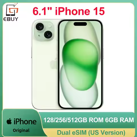 6.1" iPhone 15 Original A16 5G iPhone15 Mobile Phone Dual eSIM 6GB RAM 128/256/512GB ROM Unlocked Sm