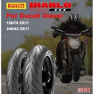 [ลด 20%] ยางมอเตอร์ไซค์ Ducati Diavel ยี่ห้อ Pirelli Rosso III