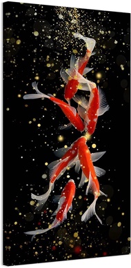 Red Koi Fish Feng Shui Carp Home Poster Canvas Print Wall Gift Decoration Painting for Bathroom Bedr