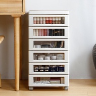 日本霜山 簡約風B4六層抽屜文件收納櫃(附輪)