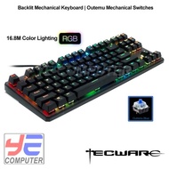 Tecware Phantom 87 Tkl (outemu Blue) - Backlit Mechanical Keyboard