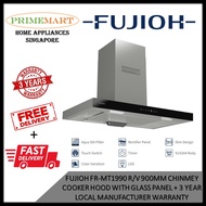 FUJIOH FR-MT1990 R/V 900MM CHINMEY COOKER HOOD WITH GLASS PANEL + 3 YEAR LOCAL MANUFACTURER WARRANTY