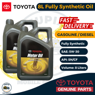 Toyota Fully Synthetic Engine Oil 5W-30 8 Liters Bundle for Gasoline or Diesel Engine