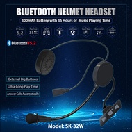 Motorcycle Bluetooth 5.2 Headset Wireless Handsfree Stereo Music Player Moto Noise Reduction Earphone with Mic