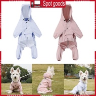 XI Dogs Rain Coat Waterproof Hoodie Jackets Rain Ponchos Pet Rain Coat with Reflective Strips Outdoo