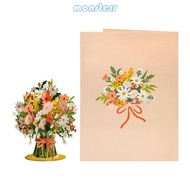 Mon Artistic 3D Paper Flower Popup Card Beautiful Design For Gifts And Home Decoration