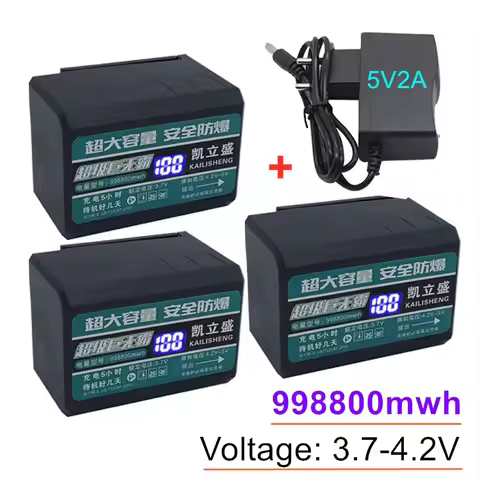 Recharge Laser Level Lithium Battery 998800mwh Large Capacity Digital Lithium Polymer Battery w/ num