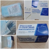 3-Ply Mouth Mask, 50 Pieces / FACE Mask DISPOSABLE Mask, 50 Pieces