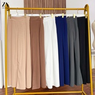 ZOE ARISSA PALAZZO MUSLIMAH PANTS Klaudia Wide Leg Pants Palazzo Plain Seluar Wanita Loose Wide Pant