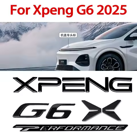 For Xpeng G6 2025 Blackened Car Logo Exterior Black Warrior Badge Xiaopeng G6 2025 Modification Acce