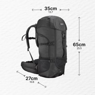 DECATHLON  FORCLAZ RANSEL TRAVEL 50 L - HITAM - 8735043