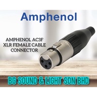 AMPHENOL AC3F 3PIN XLR FEMALE CONNECTOR