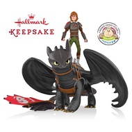 Hallmark Authentic Hiccup and Toothless Ornament Toy Doll Figures Cake Topper