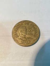 1998年 菲律賓5比索硬幣