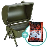 (Camping Flex) Smoked Grill Table Top Oven Smoked BBQ Grill Camping Outdoor Smoked Pork Belly BBQ Grill Handle Brazier Emotional Camping Smoked Grill