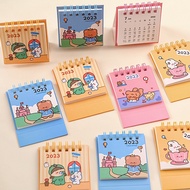 2023 Cartoon Cute Mini Desk Calendar with Coil Standable Diary Planner