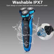 New 4D Electric Mens Shaver Razor Washable Head Pop Up Trimmer Rotary Shaving