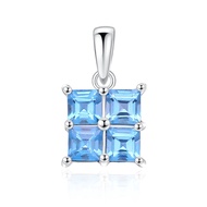 HE9 TAKA Jewellery Spectra Swiss Blue Topaz Pendant 9K