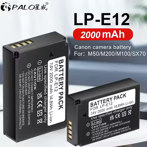 LP-E12 LPE12 LP E12 Camera Battery for Canon EOS M3 M5 R10 R50 R100 M6 Markll EOS RP R8 77D 850D 200