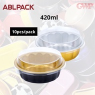 Premium Aluminium 420ml Round Baking Tray with Lid - 10pcs/pack [code:AP420]