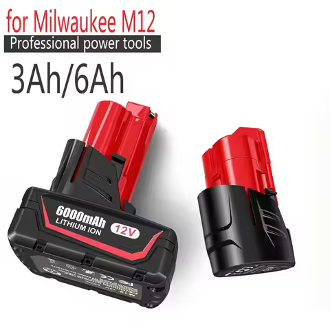 100% Original 12V Rechargeable Battery For Milwaukee 3Ah 6Ah M12 XC Cordless Tools 48-11-2402 48-11-