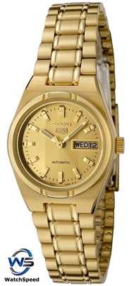 Seiko 5 SYM600K1 Analog Automatic  21 Jewels Gold Tone Stainless Steel Ladies / Womens Watch