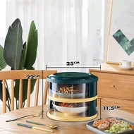 🚚พร้อมส่ง KENZZO : คอนโดเก็บอาหาร ชั้นใส่อาหาร สไลด์เปิด-ปิด เก็บอุณหภูมิ ป้องกันการปนเปื้อน กันแมลง