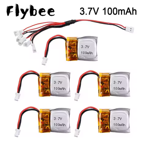 3.7V 100mAh Li-po Battery 1.25mm plug For Wltoys V272 V282 V292 for Hubsan Q4 H111 Mini RC Quadcopte