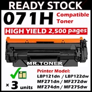 3x Compatible Canon Cartridge 071 071h CRG071H CRG071 LBP121dn LBP122dw MF271dn MF272dw MF274dn MF27