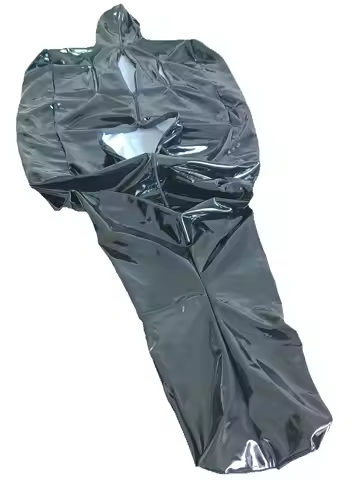 Pvc Faux Leather Mummy Sleeping Bag With Bust Zipper Zentai Catsuit Adults Cosplay Fancy Dress Costu