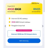 CelcomDigi Prepaid 5G 40GB/85GB Unlimited Call New number or MNP kekal nombor lama