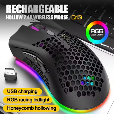 BM600 Wireless Mouse USB 2.4G Wireless RGB Optical Cellular Gaming Mouse Ergonomic Optical Honeycomb