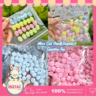 100pcs Mini Cat Paw&Taiyaki Squishy Toy Stress-Relief Squeeze Toy Cat Plush Paw Slow Rebound Toy Bir