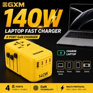 GXM 140W GaN Travel Adapter Laptop Phone Tablet Super Fast Charge Samsung SFC 2.0 Wall Charger 100W 