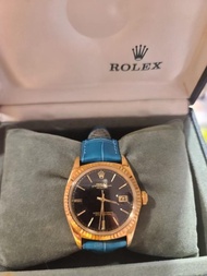 Rolex Vintage Datejust 1601 18k Rare Black GILT Dial