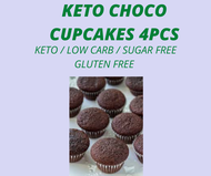 KETO Chocolate Cupcakes 4 Pcs Lowcarb Gluten free and Sugar free Safe for diabetic Guilt Free Keto B