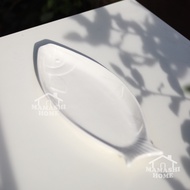 Ceramic Plate Fish 14-Inch White Serving