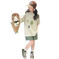 3-14Y Quần áo mùa hè cho bé gái 2025 bộ đồ thời trang mới cho bé gái lớn bộ đồ hai mảnh mùa hè cho t