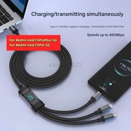 KAIYUE 2M 3 in 1 120W Fast Charging Cable USB Type C Cable For Redmi note 15 note15Pro 5G note15ProP