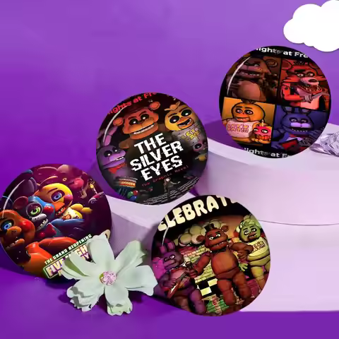 Fnaf Five-nights-At-Freddys Classic Photo Brooches Creative Round Badge Gifts Pins 32/44/58mm