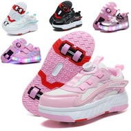 Runaway Shoes Children's Wheel Shoes Light Light Charging Boys Girls Light Shoes Sports Flying Knit 