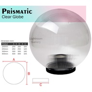 Outdoor Globe Light Gate Light For Pole Outdoor Pillar /Prismatic Smoke Globe / Clear Globe