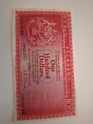 1972年上海匯豐銀行100元