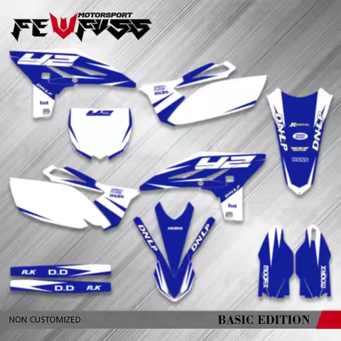 Fewfuss Graphics Decals Stickers Motorcycle Background Number Name Custom For YAMAHA YZ250F YZ 250F